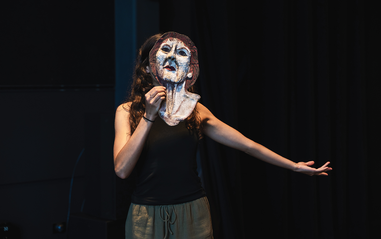 image of an actor in wearing a mask